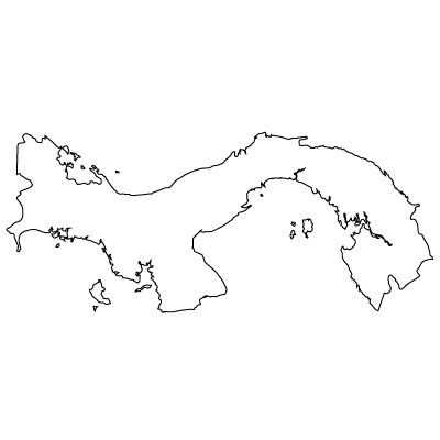 パナマ共和国無料フリーイラスト｜無地(白)